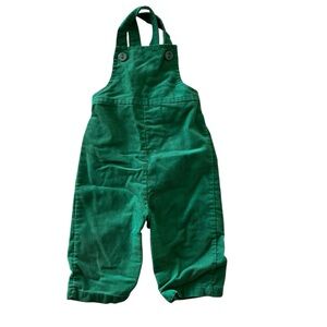 Health Tex Vintage Boys Corduroy Green Overalls Size 12 Months